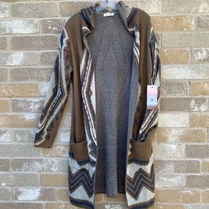 Sun & Shadow Sweaters | Sun Shadow Long Sleeve Tan And Blue Sun & Shadow Sweaters | Sun Shadow Long Sleeve Tan And Blue